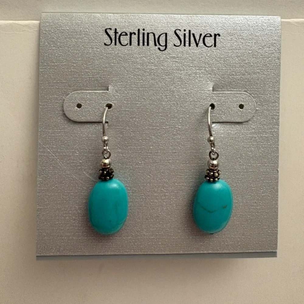 Sterling Silver and Turquoise Earrings from Steinmart